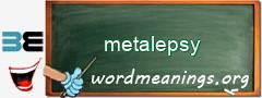 WordMeaning blackboard for metalepsy